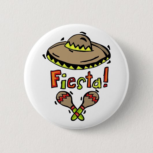 Badge Rond 5 Cm Bouton mexicain de fiesta (Devant)