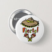Badge Rond 5 Cm Bouton mexicain de fiesta (Devant & derrière)