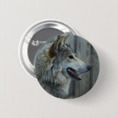 Badge Rond 5 Cm Bouton mexicain de loup (Devant & derrière)