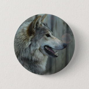 Badge Rond 5 Cm Bouton mexicain de loup