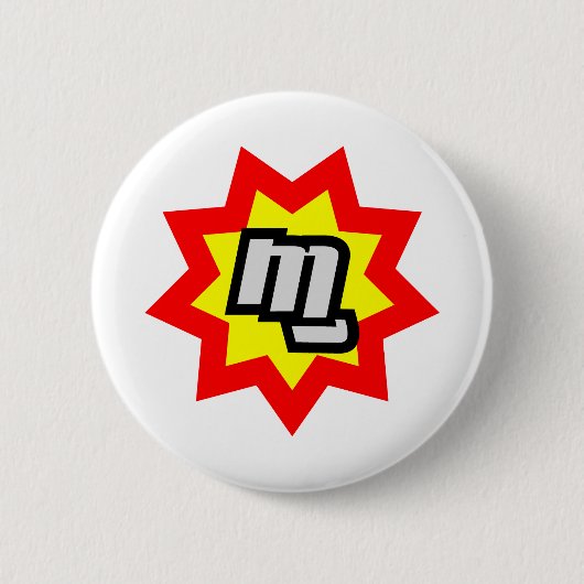 Badge Rond 5 Cm Bouton MG Symbole (Devant)