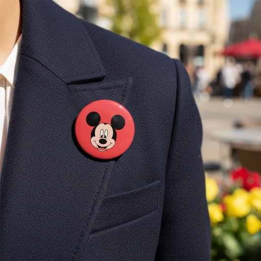 Badge Rond 5 Cm Bouton Micky