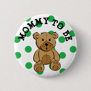 Badge Rond 5 Cm Bouton mignon Brown Teddy Bear maman à être
