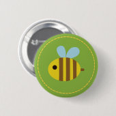 Badge Rond 5 Cm Bouton mignon d'abeille (Devant & derrière)