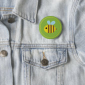 Badge Rond 5 Cm Bouton mignon d'abeille (En situation)