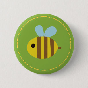 Badge Rond 5 Cm Bouton mignon d'abeille