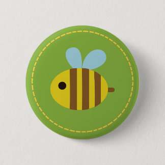 Badge Rond 5 Cm Bouton mignon d'abeille
