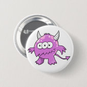 Badge Rond 5 Cm Bouton mignon d'alien de monstre (Devant & derrière)