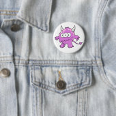 Badge Rond 5 Cm Bouton mignon d'alien de monstre (En situation)