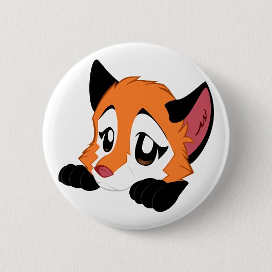 Badge Rond 5 Cm Bouton mignon de Fox (Devant)