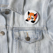 Badge Rond 5 Cm Bouton mignon de Fox (En situation)