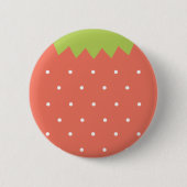Badge Rond 5 Cm Bouton mignon de fraise rose (Devant)