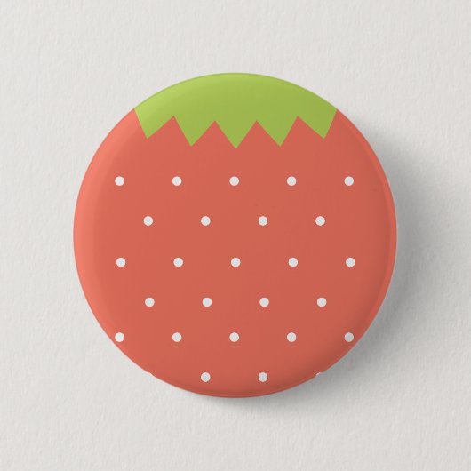 Badge Rond 5 Cm Bouton mignon de fraise rose (Devant)