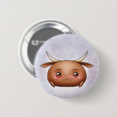 Badge Rond 5 Cm Bouton mignon de goutte de boeuf (Devant & derrière)