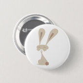 Badge Rond 5 Cm Bouton mignon de lapin (Devant & derrière)