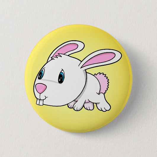 Badge Rond 5 Cm Bouton mignon de lapin de Pâques (Devant)