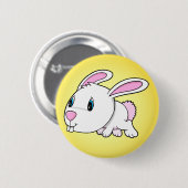 Badge Rond 5 Cm Bouton mignon de lapin de Pâques (Devant & derrière)