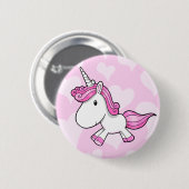Badge Rond 5 Cm Bouton mignon de licorne de bébé (Devant & derrière)