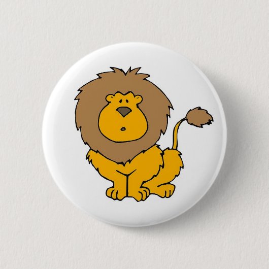 Badge Rond 5 Cm Bouton mignon de lion (Devant)