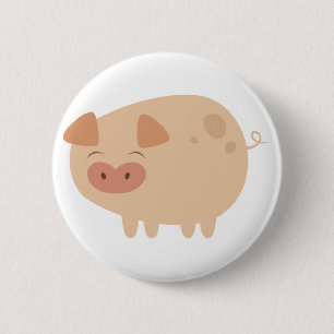 Badge Rond 5 Cm Bouton mignon de porc