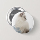 Badge Rond 5 Cm bouton mignon de ragdoll (Devant & derrière)
