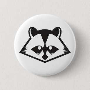 Badge Rond 5 Cm Bouton mignon de raton laveur
