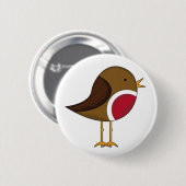 Badge Rond 5 Cm Bouton mignon de Robin (Devant & derrière)