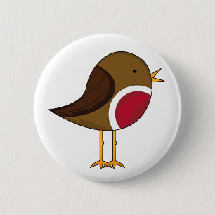 Badge Rond 5 Cm Bouton mignon de Robin