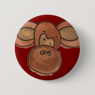 Badge Rond 5 Cm Bouton mignon de singe de bande dessinée