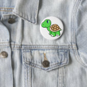 Badge Rond 5 Cm Bouton mignon de tortue (En situation)