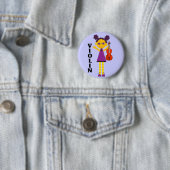 Badge Rond 5 Cm Bouton mignon de violon d'enfants (En situation)