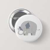 Badge Rond 5 Cm Bouton mignon d'éléphant (Devant & derrière)