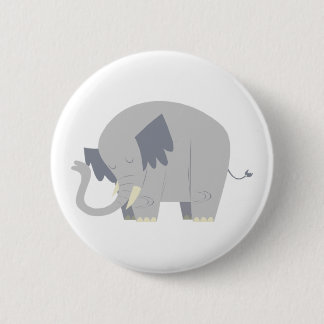 Badge Rond 5 Cm Bouton mignon d'éléphant