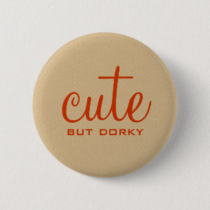 Badge Rond 5 Cm Bouton mignon mais Dorky
