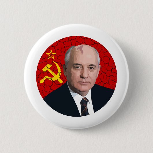 Badge Rond 5 Cm Bouton Mikhaïl Gorbatchev (Devant)