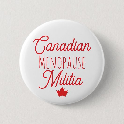 Badge Rond 5 Cm Bouton Milice canadienne de ménopause (Devant)