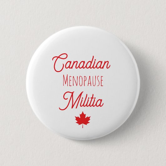Badge Rond 5 Cm Bouton Milice canadienne de ménopause (Devant)