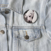 Badge Rond 5 Cm Bouton Mix Dog pour rétriateur Labrador blanc pâle (En situation)