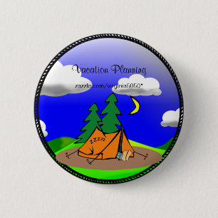 Badge Rond 5 Cm Bouton Modèle de camping/broche d'ordinateur port