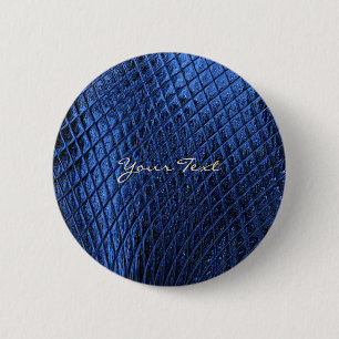 Badge Rond 5 Cm Bouton Moderne Décoratif Bleu avec Épinglette