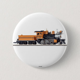 Badge Rond 5 Cm Bouton Mogul Locomotive à vapeur