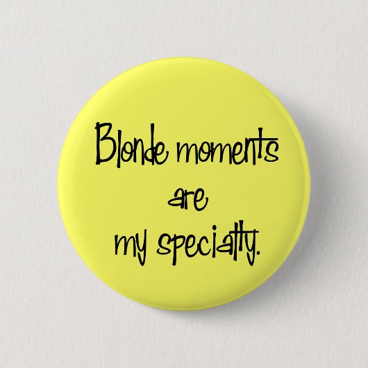 Badge Rond 5 Cm Bouton Moments Blonde (Devant)