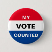 Badge Rond 5 Cm Bouton Mon compte de vote (Devant)