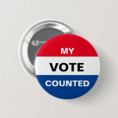 Badge Rond 5 Cm Bouton Mon compte de vote (Devant & derrière)
