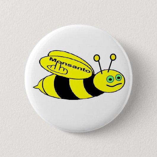Badge Rond 5 Cm Bouton Monsanto Bee Flip (Devant)