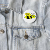 Badge Rond 5 Cm Bouton Monsanto Bee Flip (En situation)