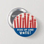 Badge Rond 5 Cm Bouton Monter et voter (Devant & derrière)
