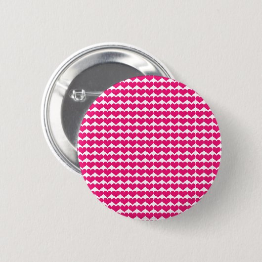 Badge Rond 5 Cm Bouton Motif Coeur rose (Devant & derrière)