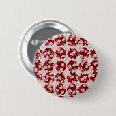 Badge Rond 5 Cm Bouton Motif fleuri complexe (Devant & derrière)