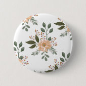 Badge Rond 5 Cm Bouton Motif Floral (Devant)